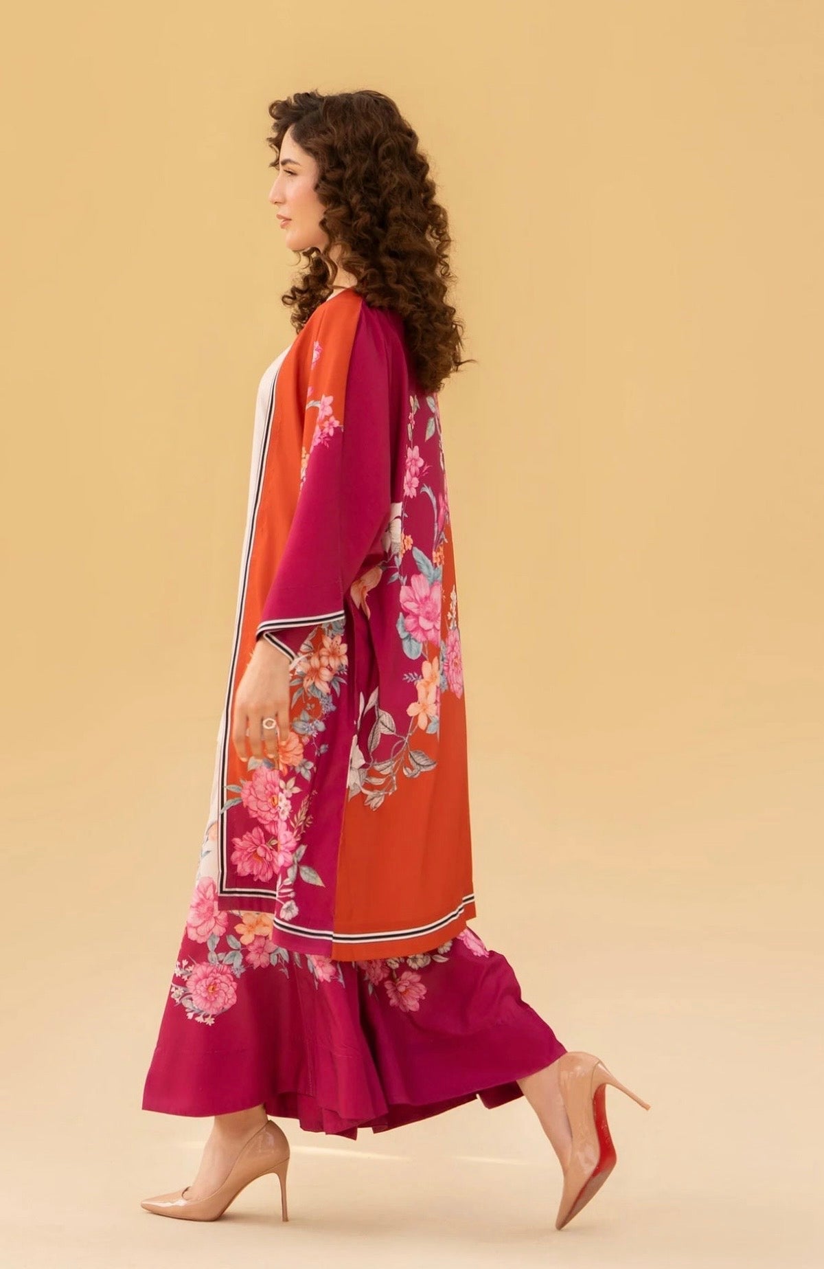 Kajal 3PC Luxury Lawn Suit for Women – Stylish & Trendy P