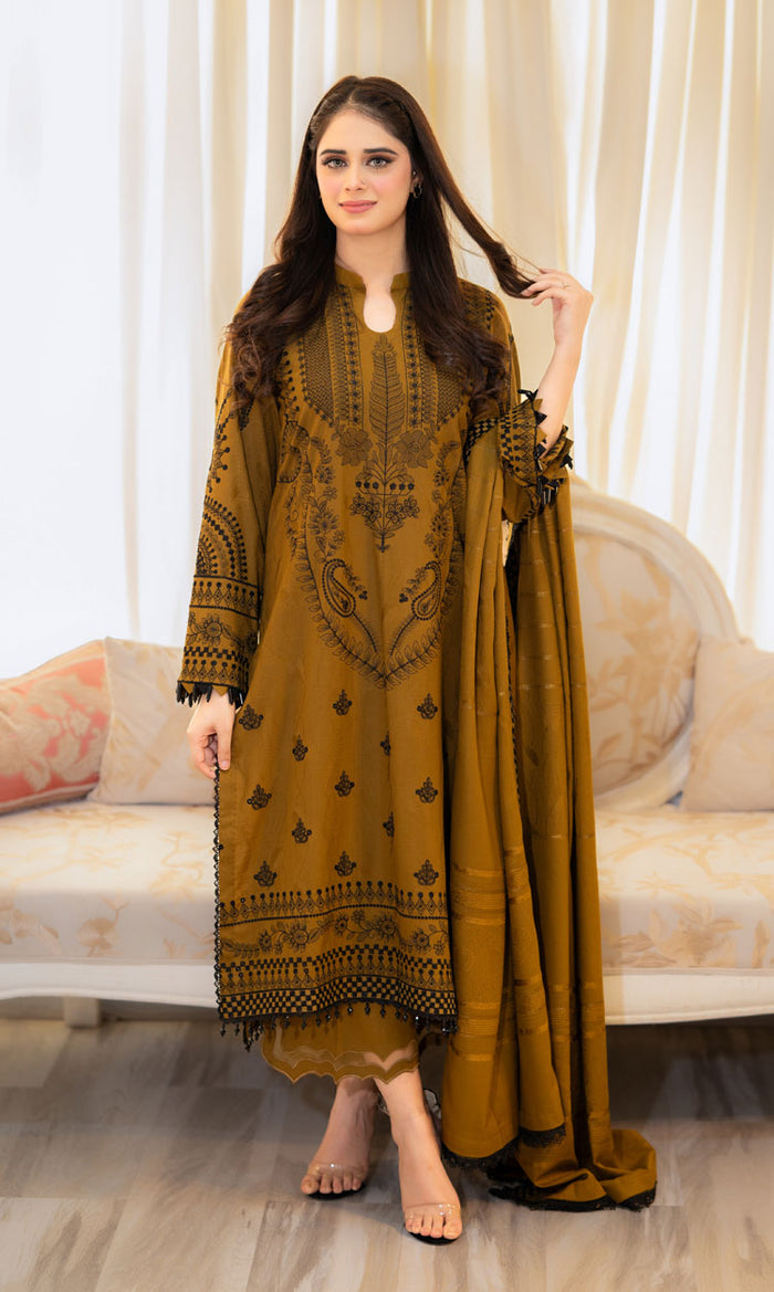 Zaitoon Embroidered Lawn 3PCS Ready to Wear Suit T