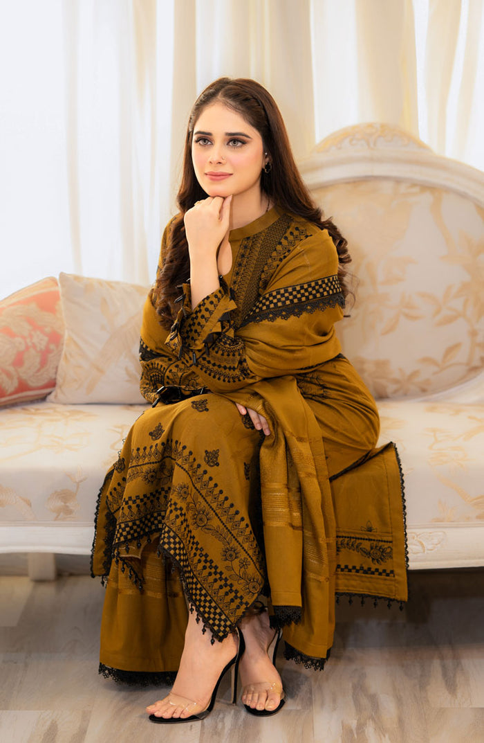 Zaitoon Embroidered Lawn 3PCS Ready to Wear Suit T