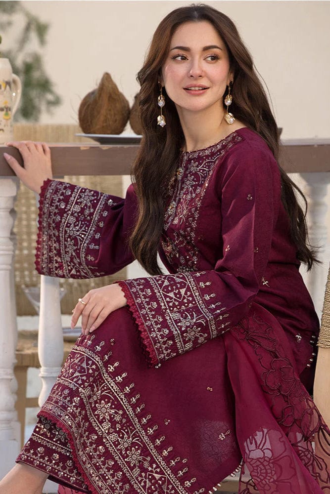 Premium Lawn 3 Piece Stitched Embroidered Summer Collection Zareen