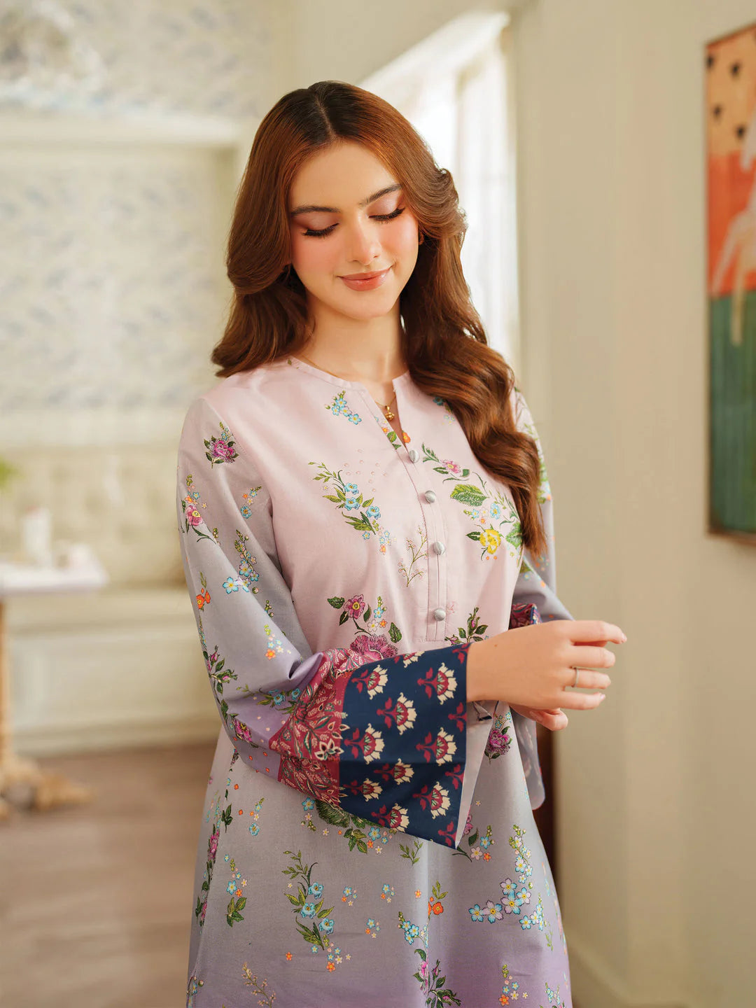 Rose Berry – Digital Printed Co-Ord Set (Stitched) AD