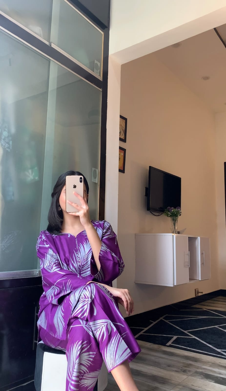 Big Leaf Print 2pcs Suit