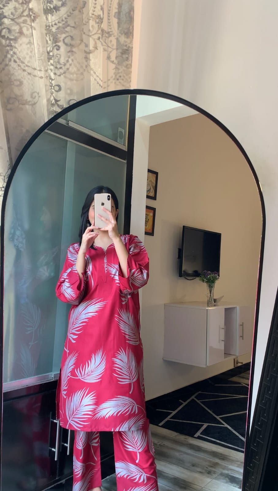 Big Leaf Print 2pcs Suit