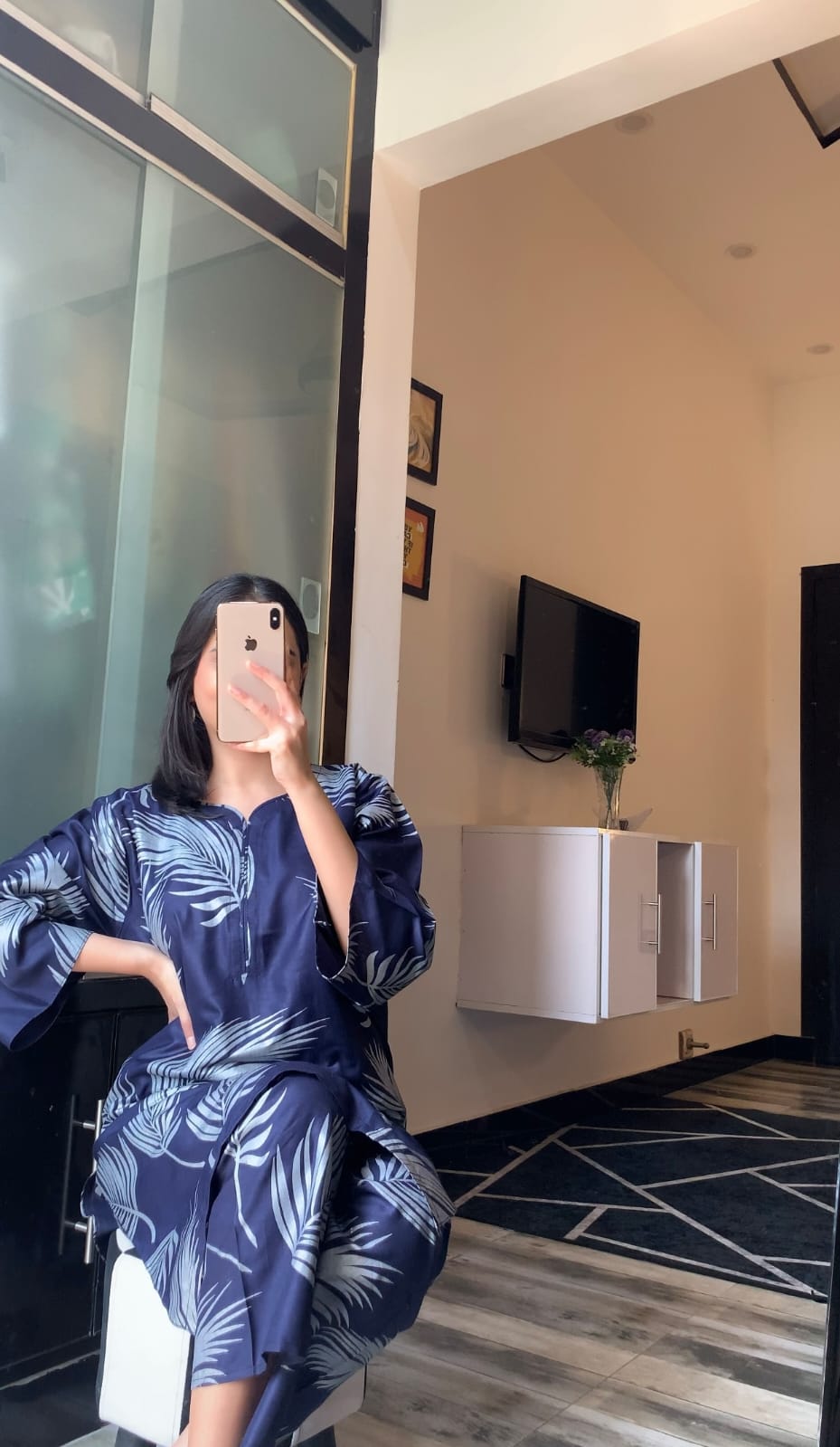 Big Leaf Print 2pcs Suit