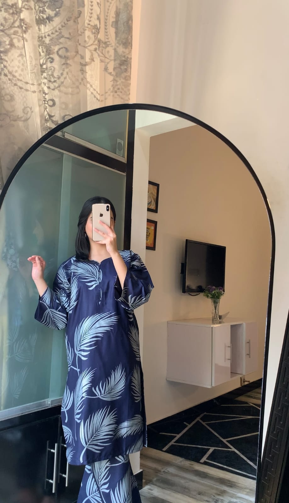 Big Leaf Print 2pcs Suit