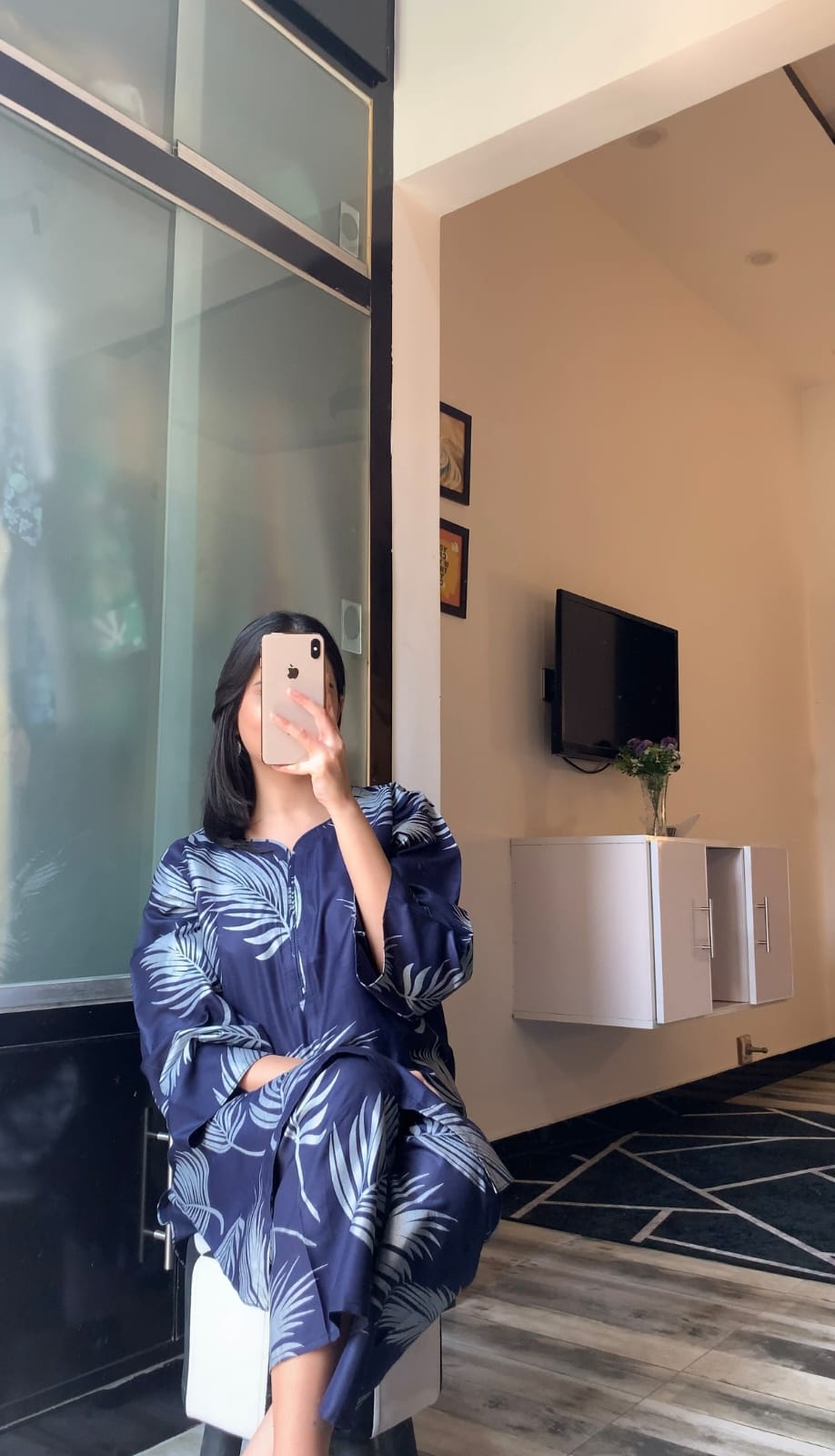 Big Leaf Print 2pcs Suit