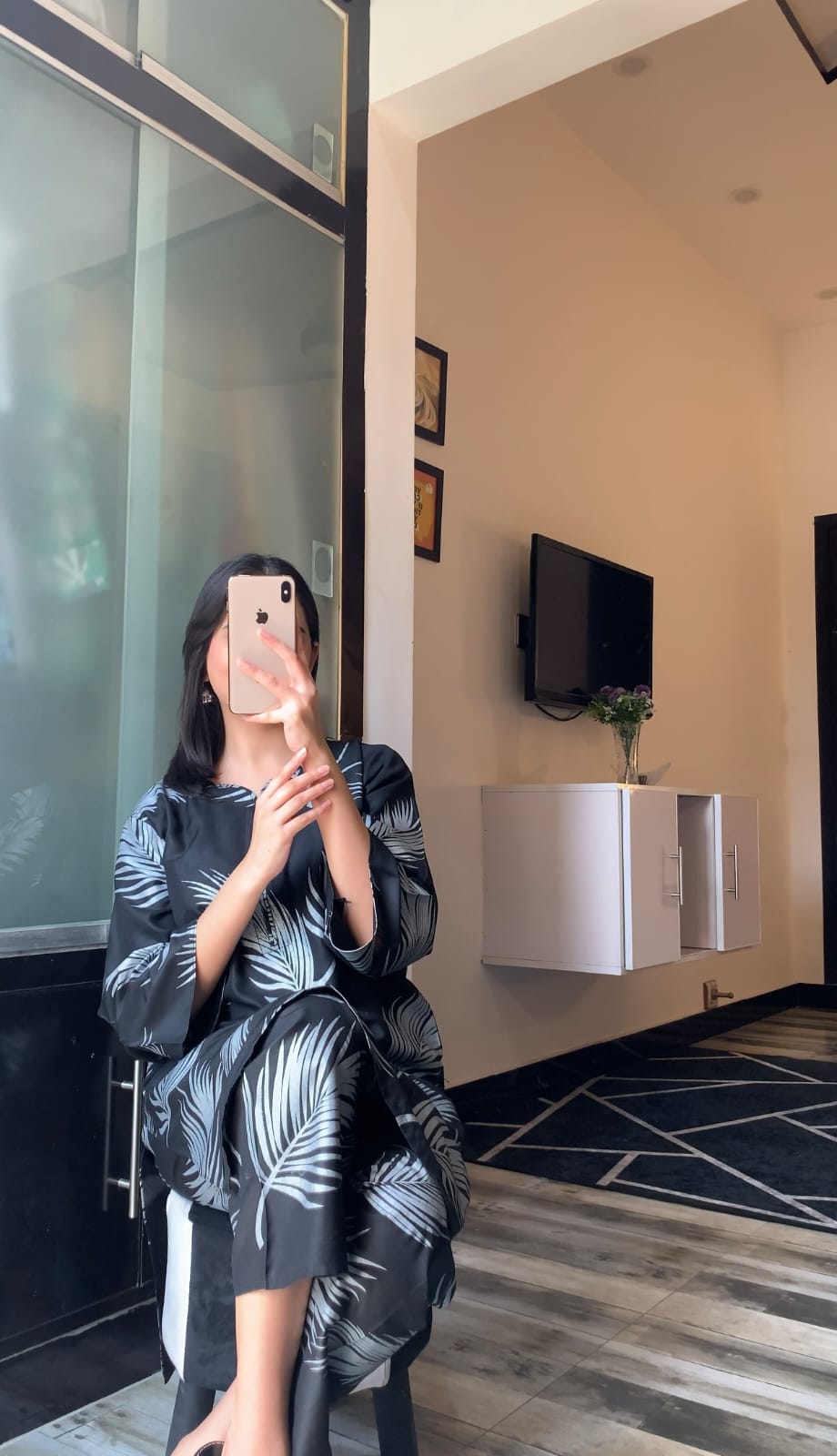 Big Leaf Print 2pcs Suit