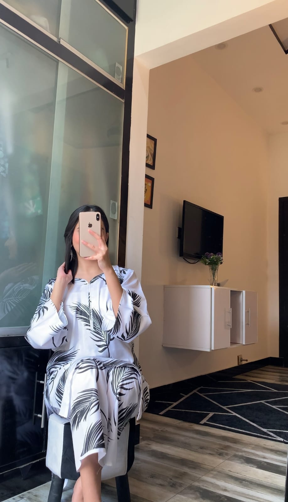 Big Leaf Print 2pcs Suit