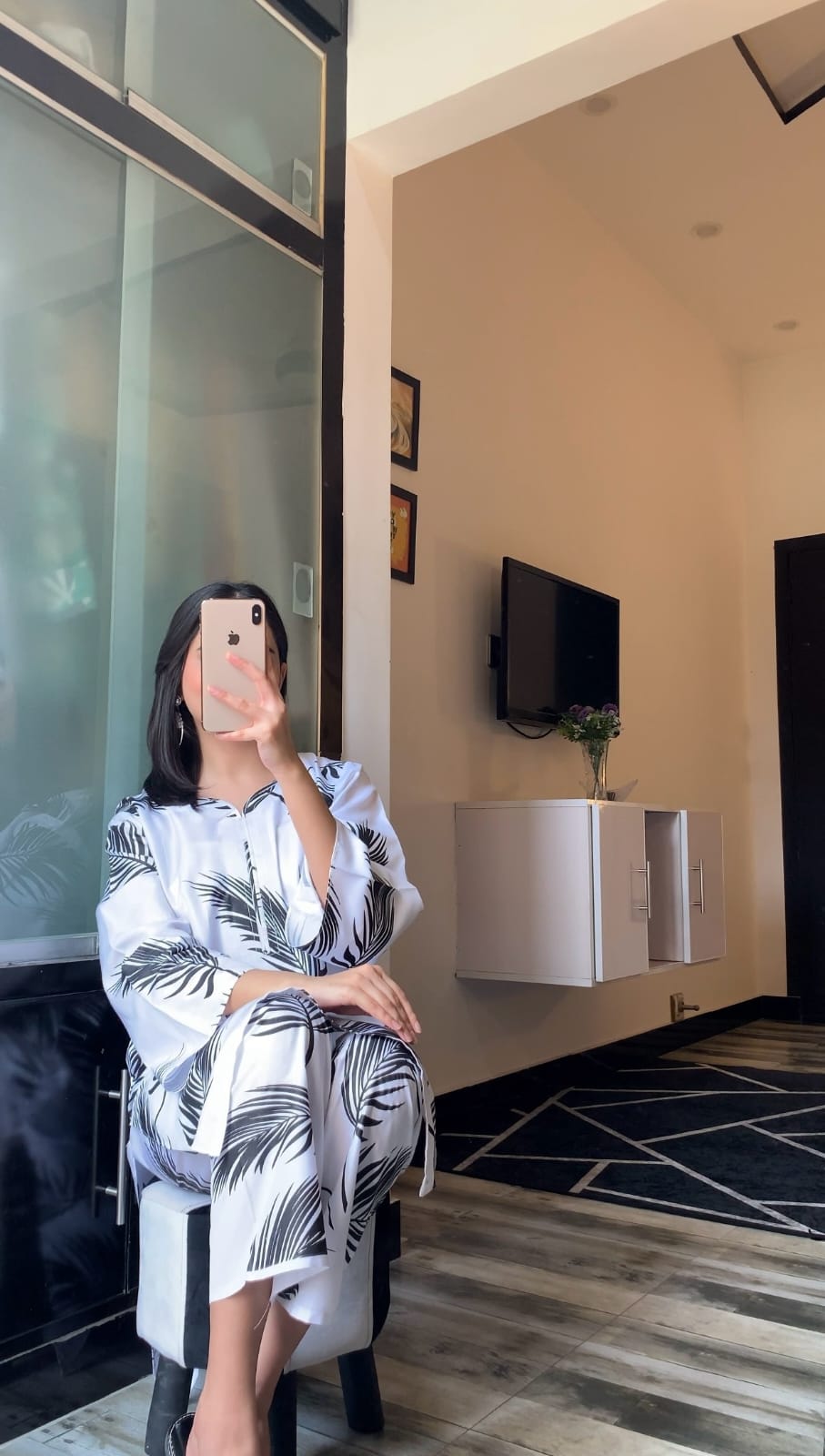 Big Leaf Print 2pcs Suit