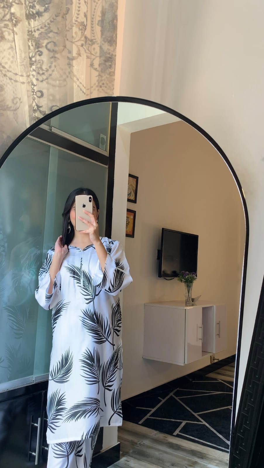 Big Leaf Print 2pcs Suit