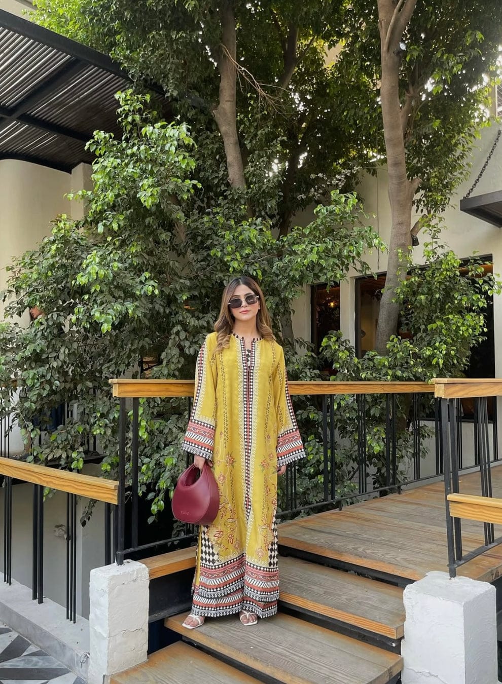 Leon 2-Piece Cotton  Long Shirt Set with Digital Printing