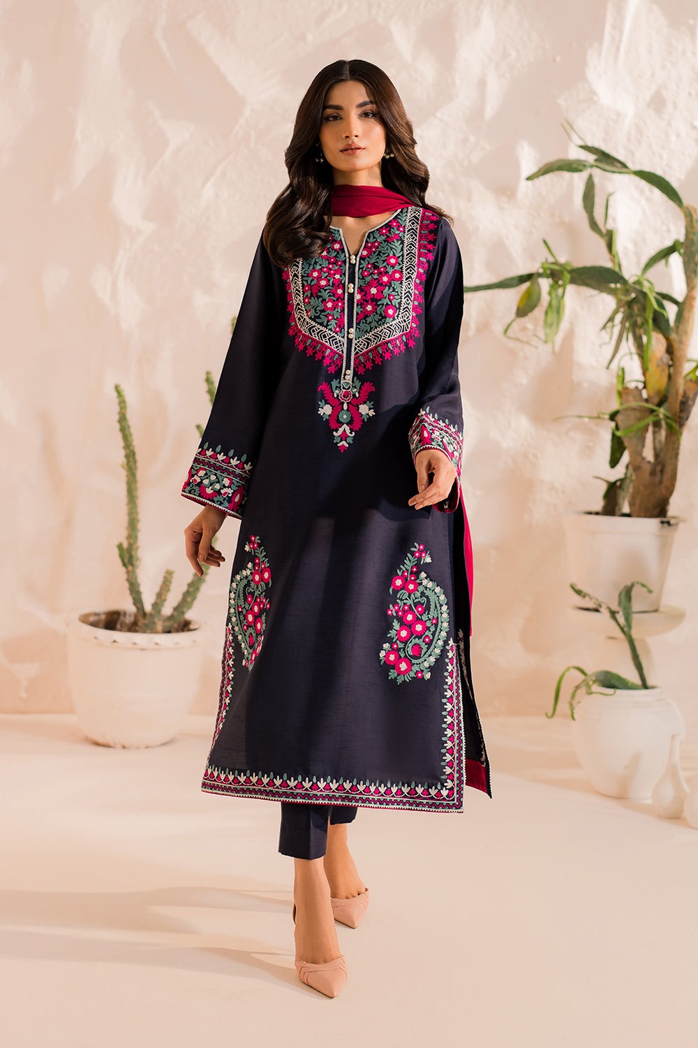 Black Shalwar Kameez Suit for women 3 piece T