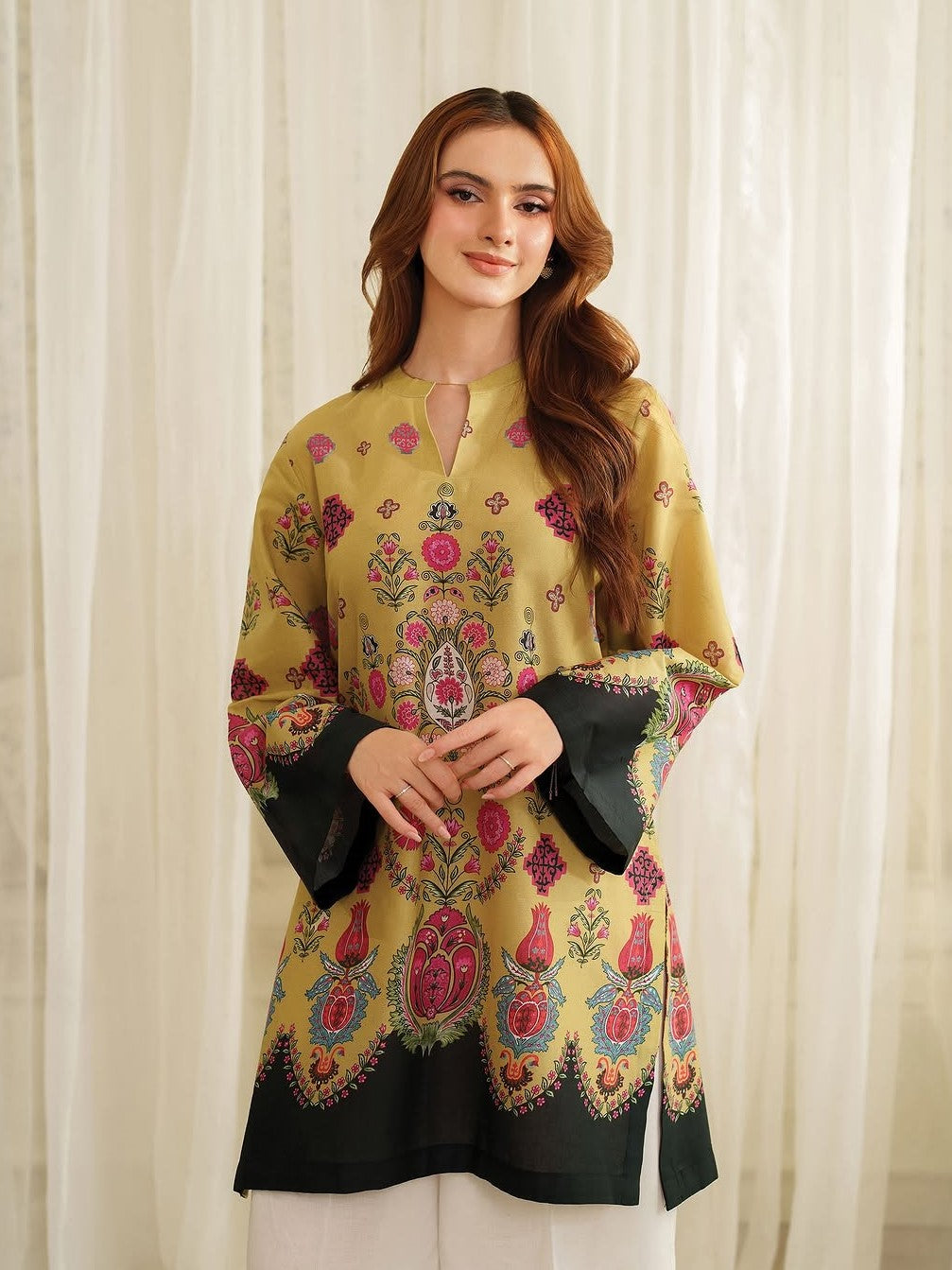 Arwa – Golden Bloom Digital Printed Co-Ord Set  AD