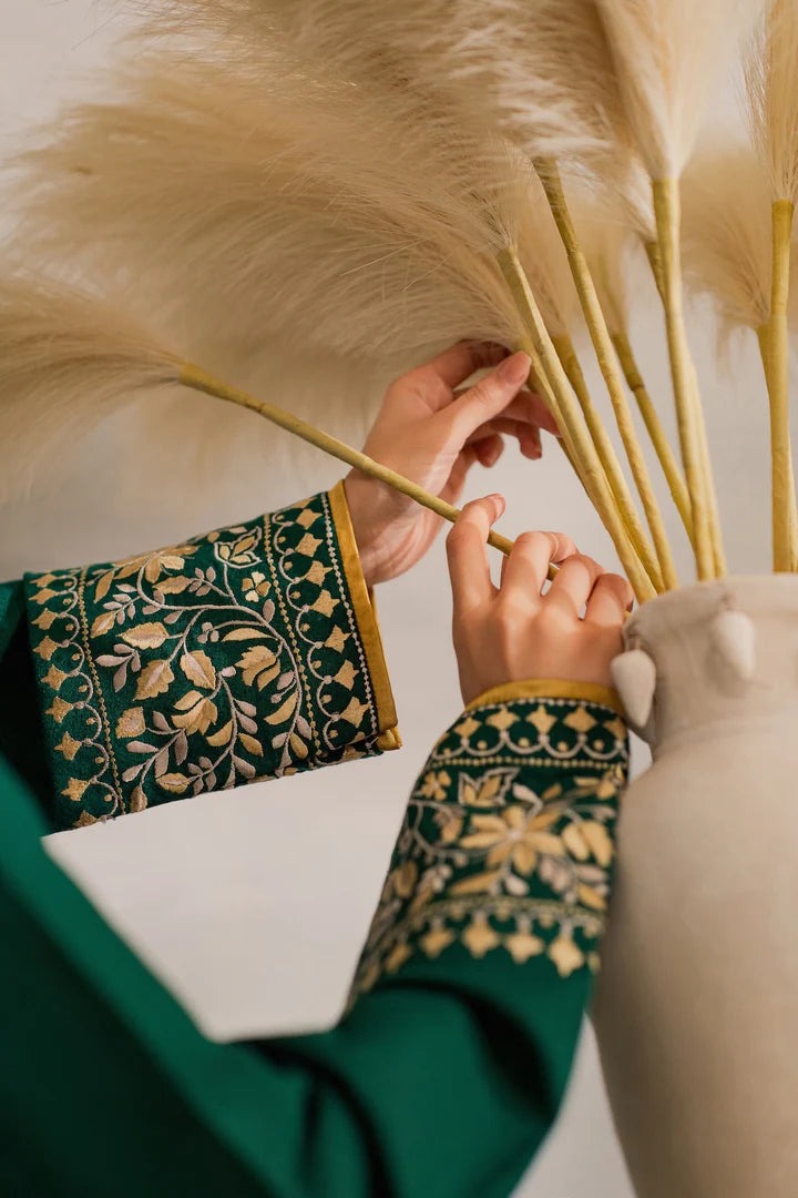 Elegant Premium Linen 3-Piece Embroidered Suit T