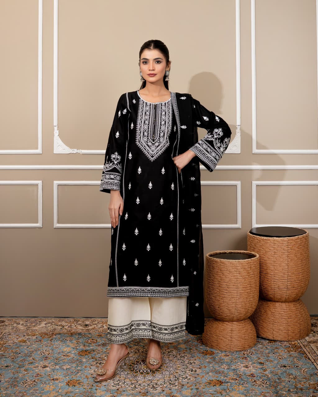 Shan jahan 3-piece Embroidered Stitched PL