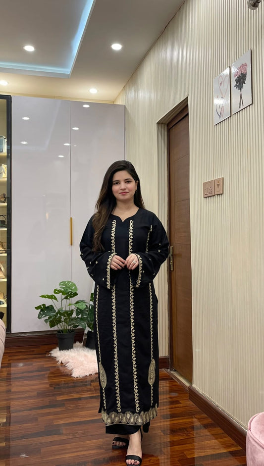 Women's Ghazal Embroidery 3-Piece Outfit Set PL