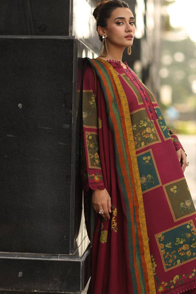 Carizma Pink Digital 3Pc – Elegant Women’s Embroidered Suit ZH