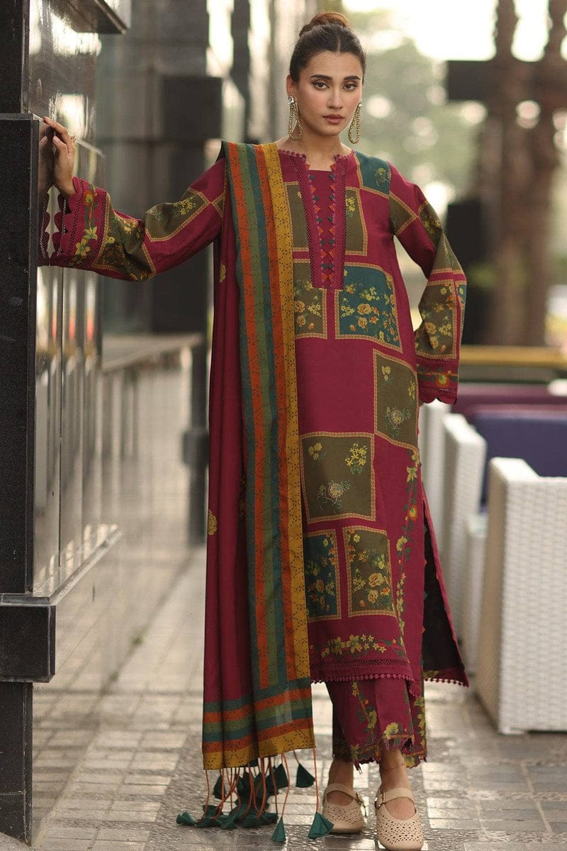 Carizma Pink Digital 3Pc – Elegant Women’s Embroidered Suit ZH