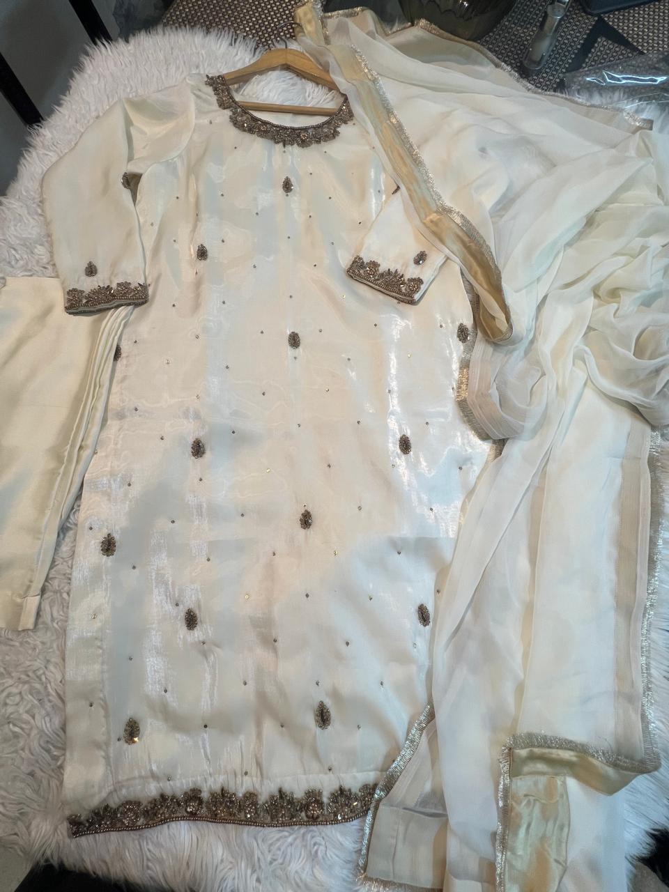 New Arrival | Sheesha Silk 3PC Suit with Handmade SS