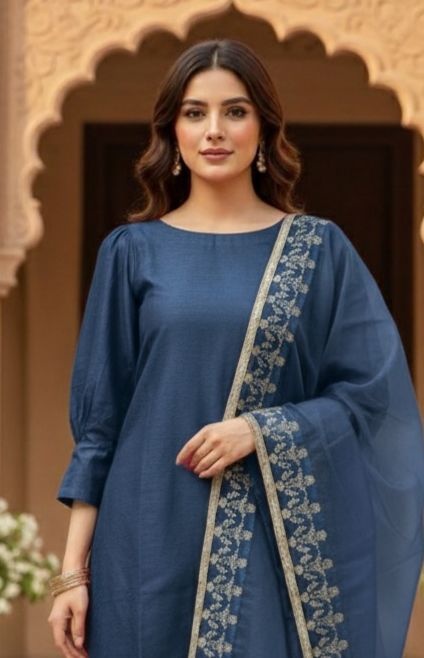 Farshi Shalwar 3pc suits FOR Women 4 colors SS
