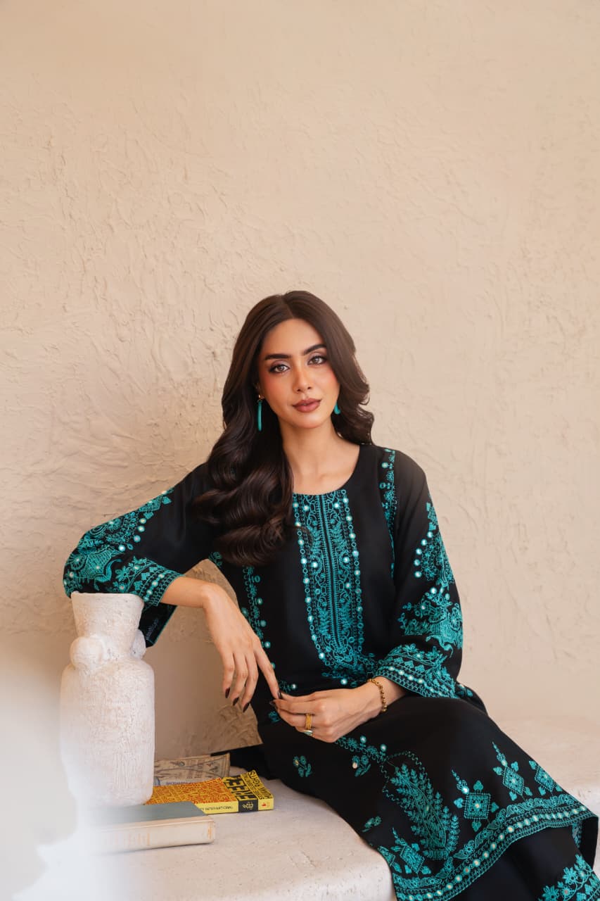 SERENA Embroidery 2PC (9MM Work) – Premium Stitched Outfit PL