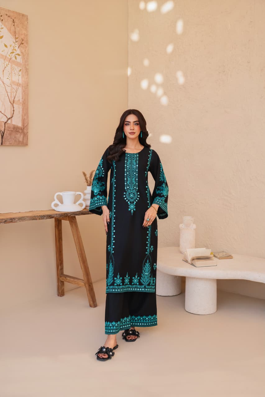 SERENA Embroidery 2PC (9MM Work) – Premium Stitched Outfit PL