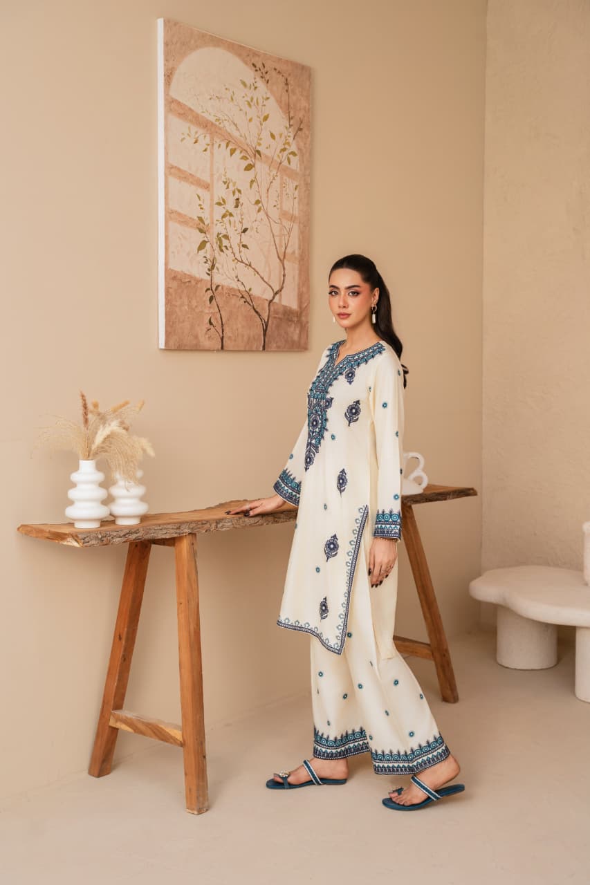 Noor Elegance Embroidery 2PC – Premium Stitched Suit PL