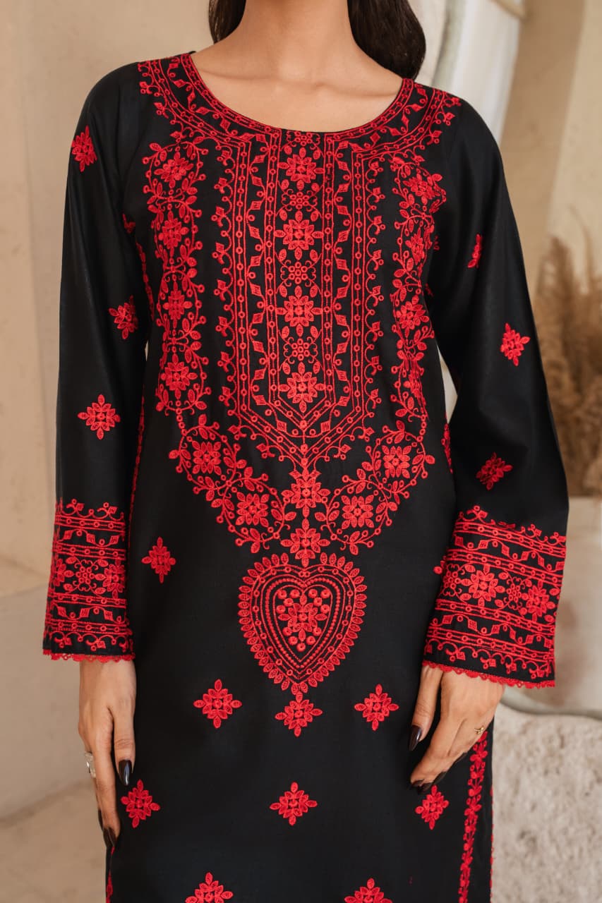 GLAZE EMBROIDERY 2PC Suit For women (Stiched) PL