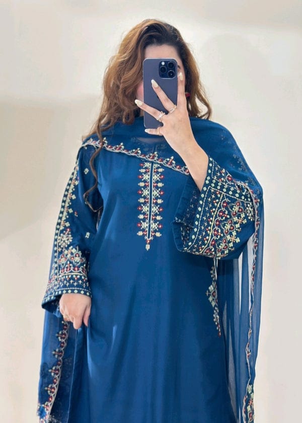 Mashal Embroidery 3PC Suit for Women | keliza.pk AD