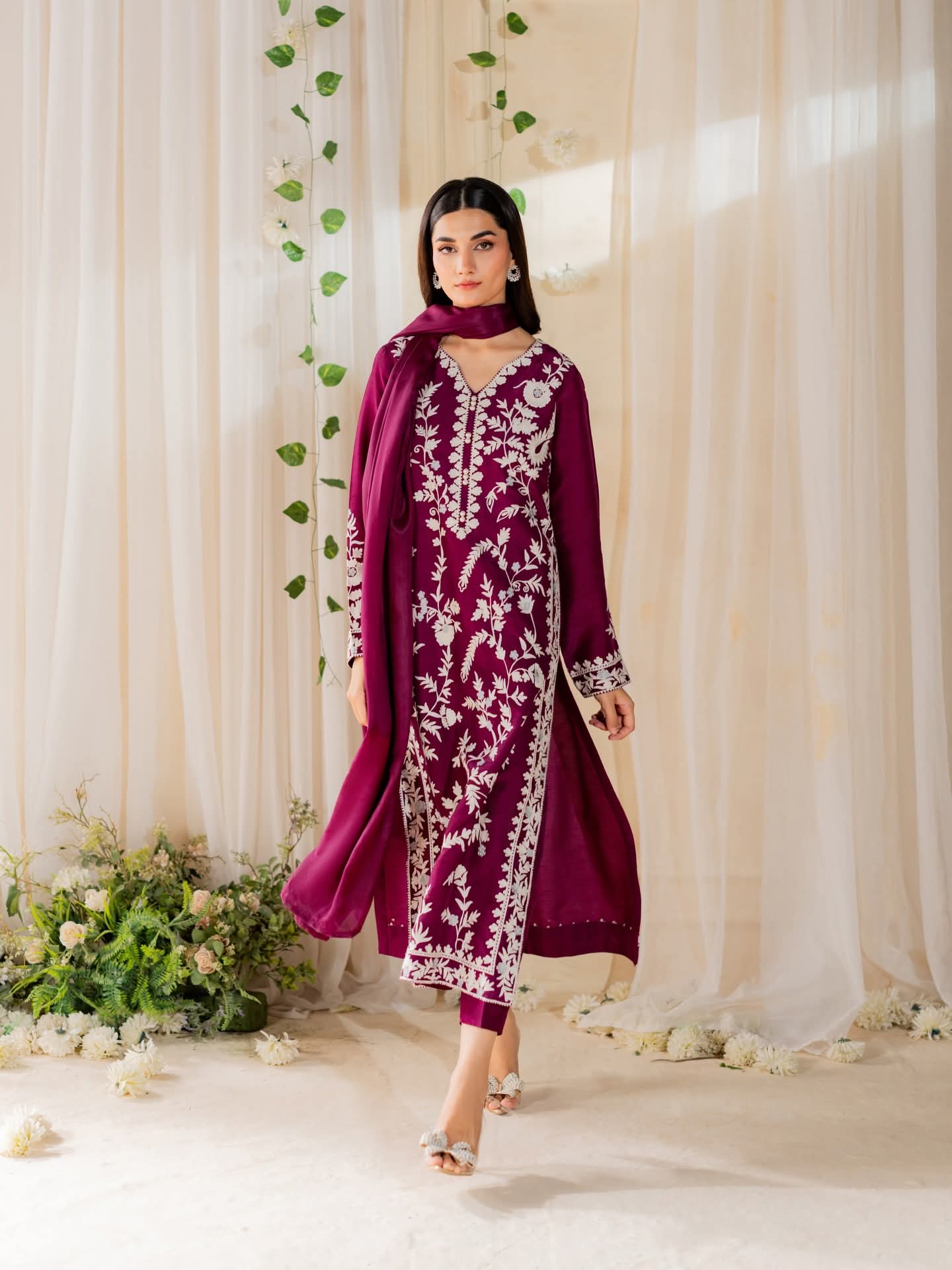 Abroo 3Pcs Embroidery – Elegant 3PC Set | Picnpay