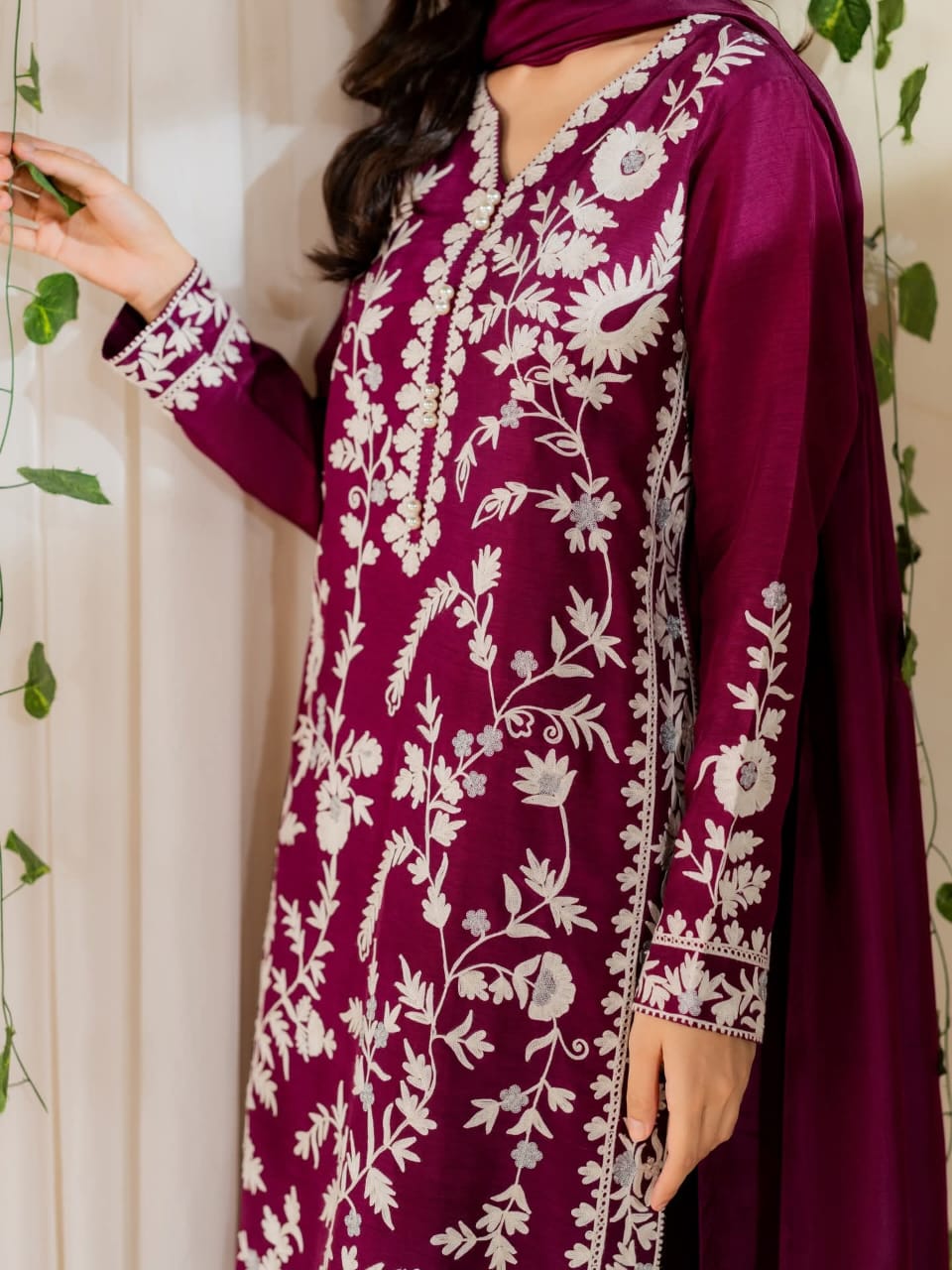 Abroo 3Pcs Embroidery – Elegant 3PC Set | Picnpay