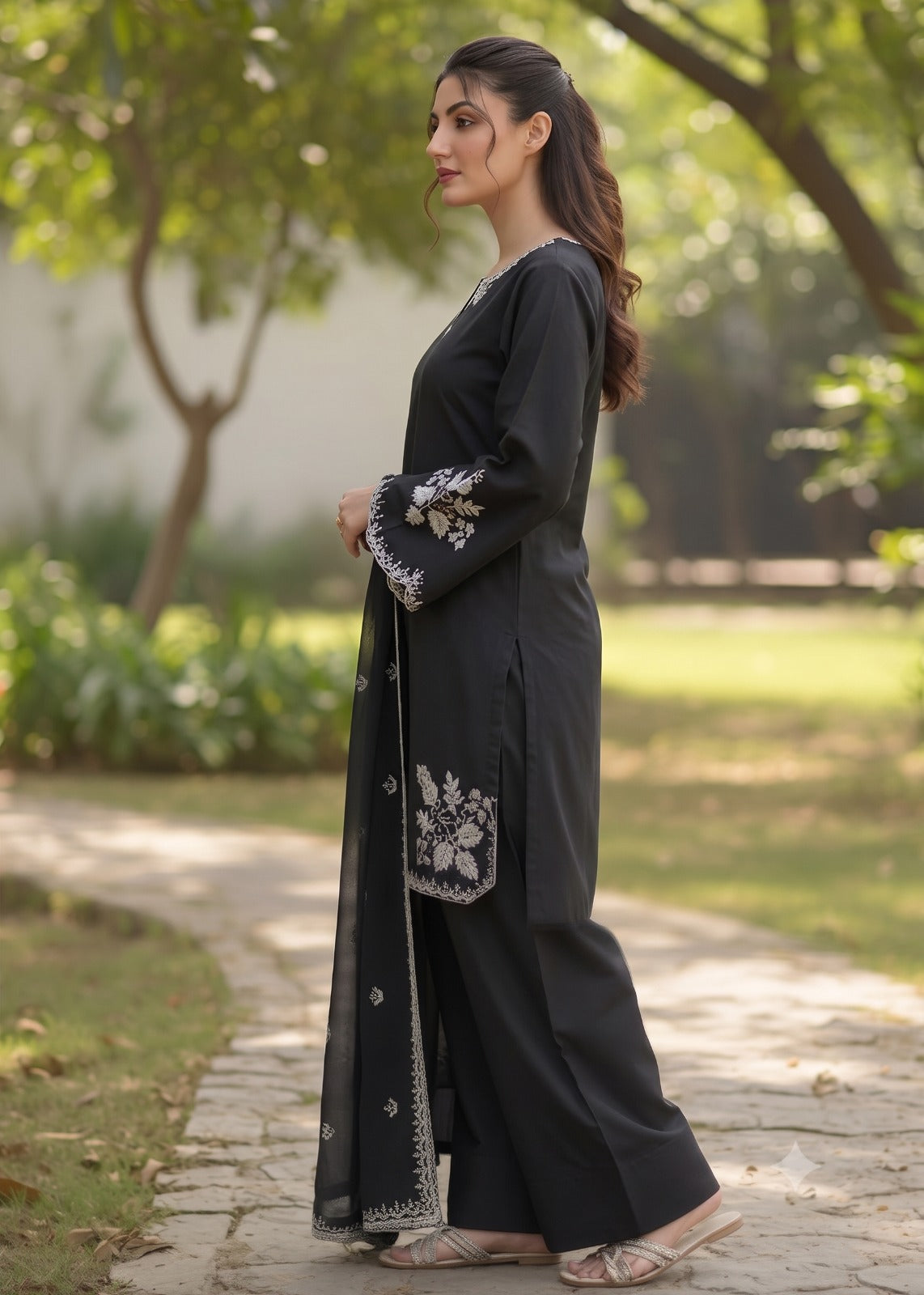 Zoha 3PC Women’s Embroidered Suit – Elegant 3 Piece Dress P
