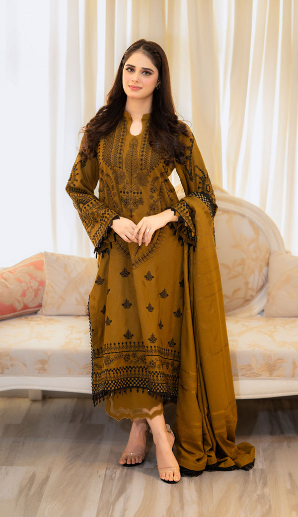 Zaitoon Emb Stitched 3Pcs – Elegant Ready-to-Wear Suit | Picnpay