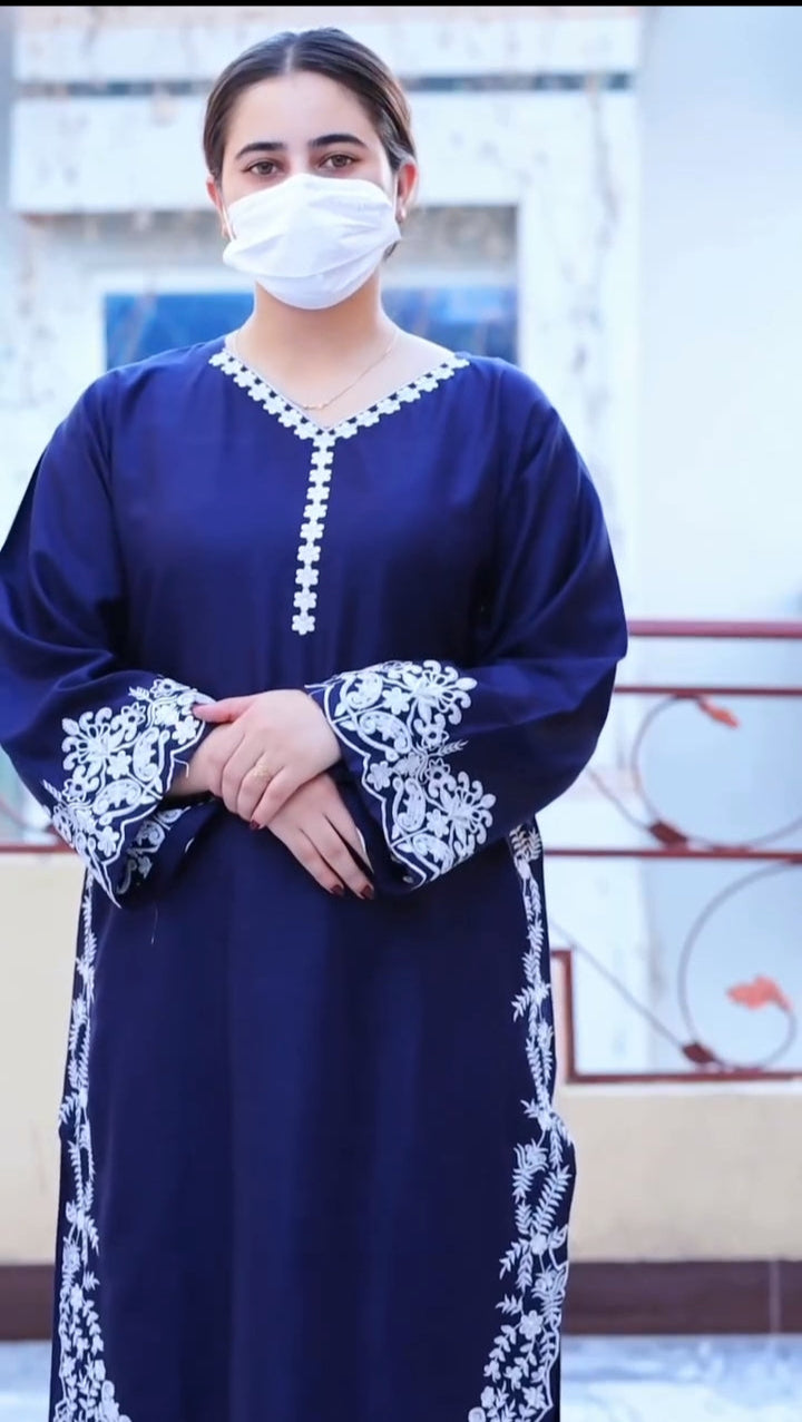 Blue Elegant Emb 2Pc