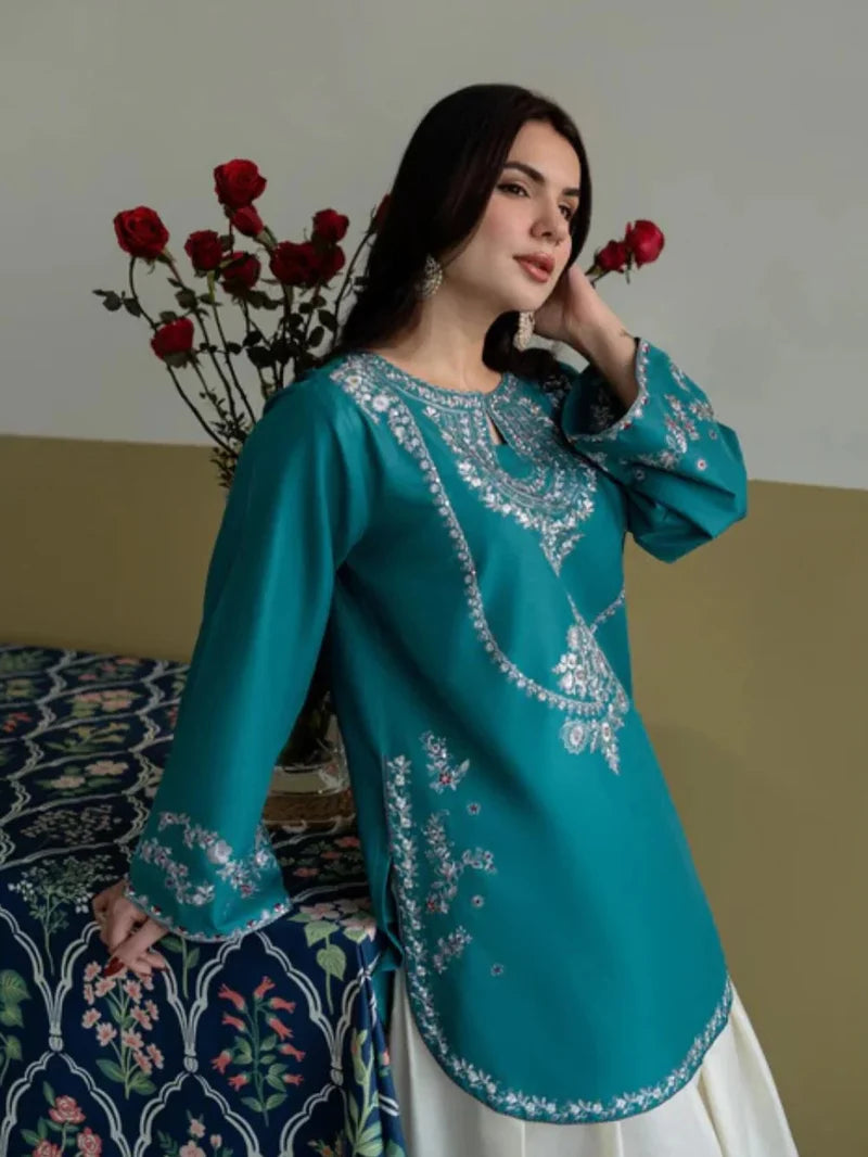 Amara - Women's Embroidered 2PC Collection RED & Green AD