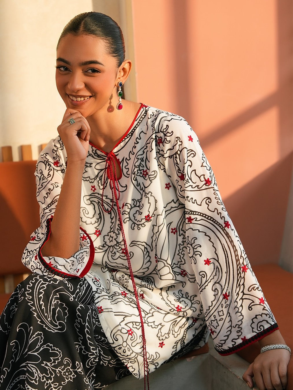 Mahira – Scarlet Touch Printed 3-Piece Suit AD