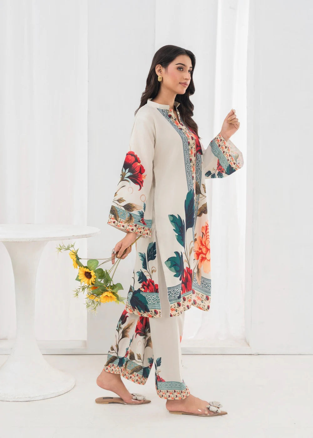 Women’s Beige Co-Ord Set – 2 Piece Eastern For Women