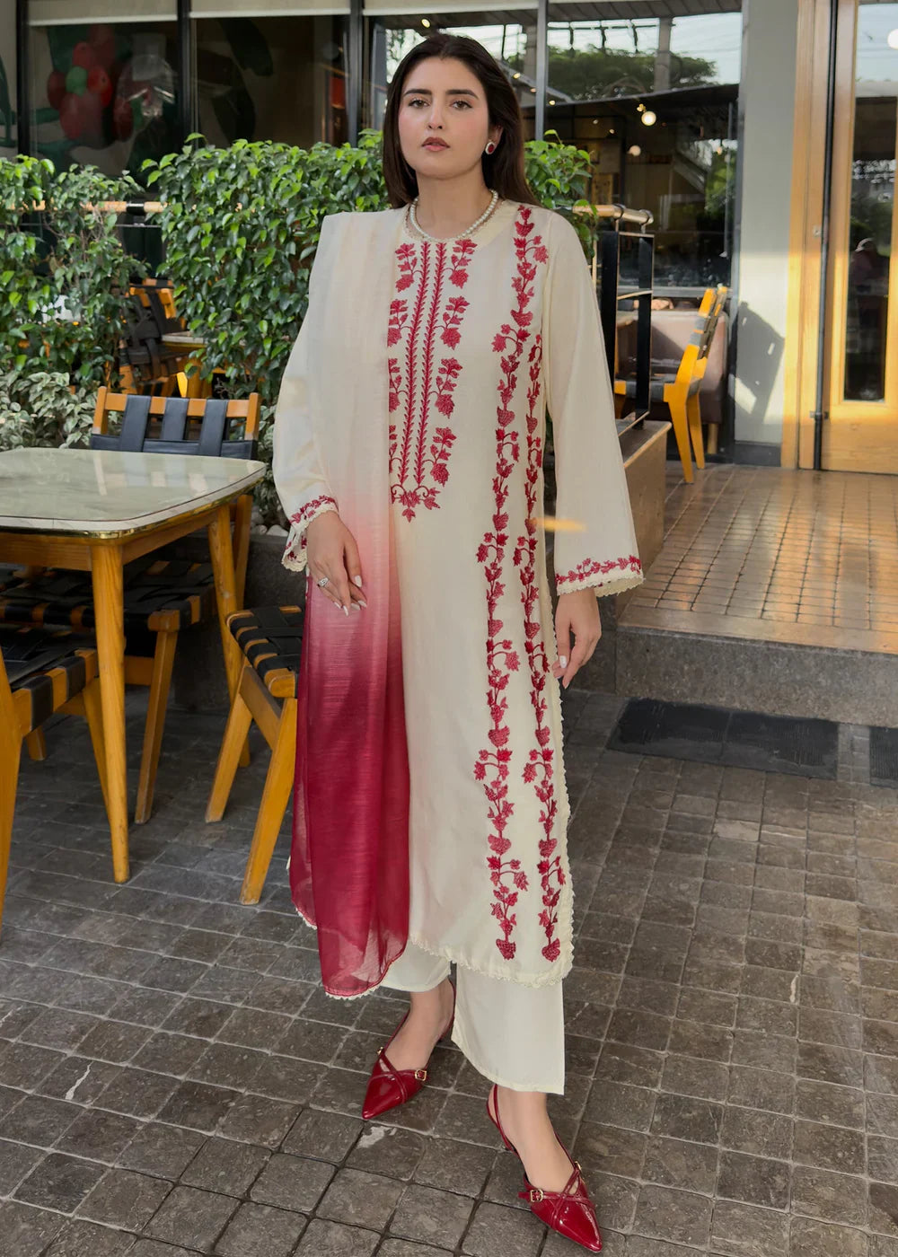 Aizal 3PCS – Luxury Stitched Dress for Women S