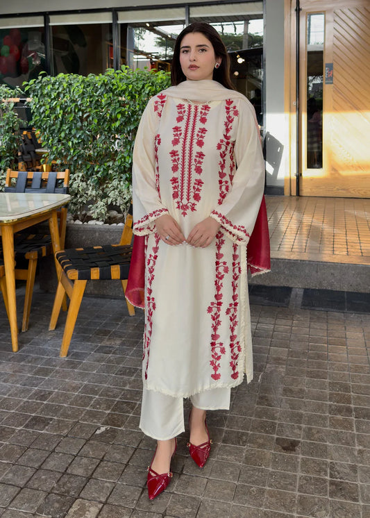 Aizal 3PCS – Luxury Stitched Dress for Women S